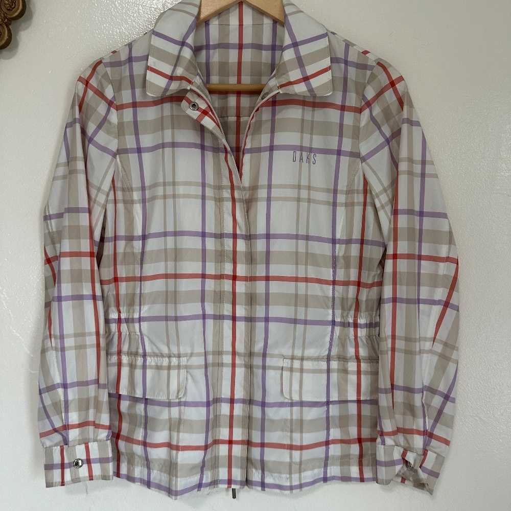 Vintage DAKS Plaid Lightweight Zip-up Golf Jacket, Windbreaker - Picture 7 of 7